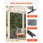 VEVOR Metal Privacy Screen, 47" W x 72" H, Εξωτερικές οθόνες & πάνελ Privacy, Ανεξάρτητο διαχωριστικό εξωτερικού χώρου με βάση, διακοσμητικός φράκτης κήπου με 3 πάνελ, χαλύβδινος φράχτης ιδιωτικότητας για μπαλκόνι Αίθριο Εσωτερικό δωμάτιο Μα