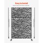 VEVOR Metal Privacy Screen, 47" W x 72" H, Εξωτερικές οθόνες & πάνελ Privacy, Ανεξάρτητο διαχωριστικό εξωτερικού χώρου με βάση, διακοσμητικός φράκτης κήπου με 3 πάνελ, χαλύβδινος φράχτης ιδιωτικότητας για μπαλκόνι Αίθριο Εσωτερικό δωμάτιο Μα
