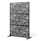 VEVOR Metal Privacy Screen, 47" W x 72" H, Εξωτερικές οθόνες & πάνελ Privacy, Ανεξάρτητο διαχωριστικό εξωτερικού χώρου με βάση, διακοσμητικός φράκτης κήπου με 3 πάνελ, χαλύβδινος φράχτης ιδιωτικότητας για μπαλκόνι Αίθριο Εσωτερικό δωμάτιο Μα
