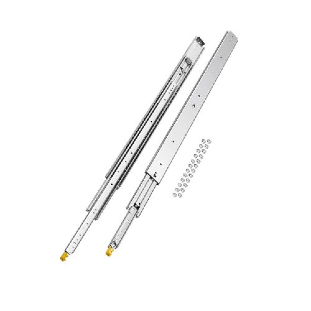 VEVOR 1 Pair Full Extension Slides συρταριών 18 20 22 28 30 32 36 38 40 44 48 52 56 60 in, 500 lbs Χωρητικότητα φορτίου Κλείδωμα συρταριών συρταριών, ρουλεμάν με πλευρική βάση κλειδαριάς Drail