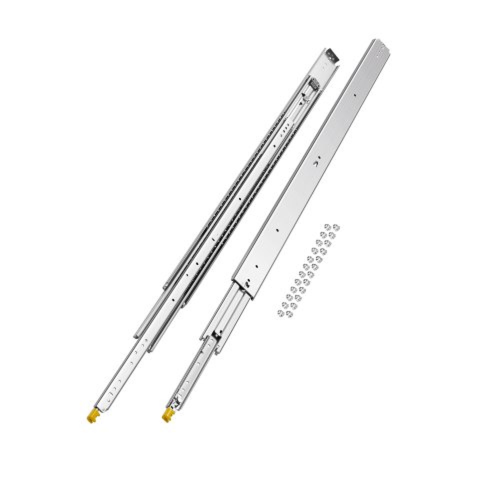 VEVOR 1 Pair Full Extension Slides συρταριών 18 20 22 28 30 32 36 38 40 44 48 52 56 60 in, 500 lbs Χωρητικότητα φορτίου Κλείδωμα συρταριών συρταριών, ρουλεμάν με πλευρική βάση κλειδαριάς Drail