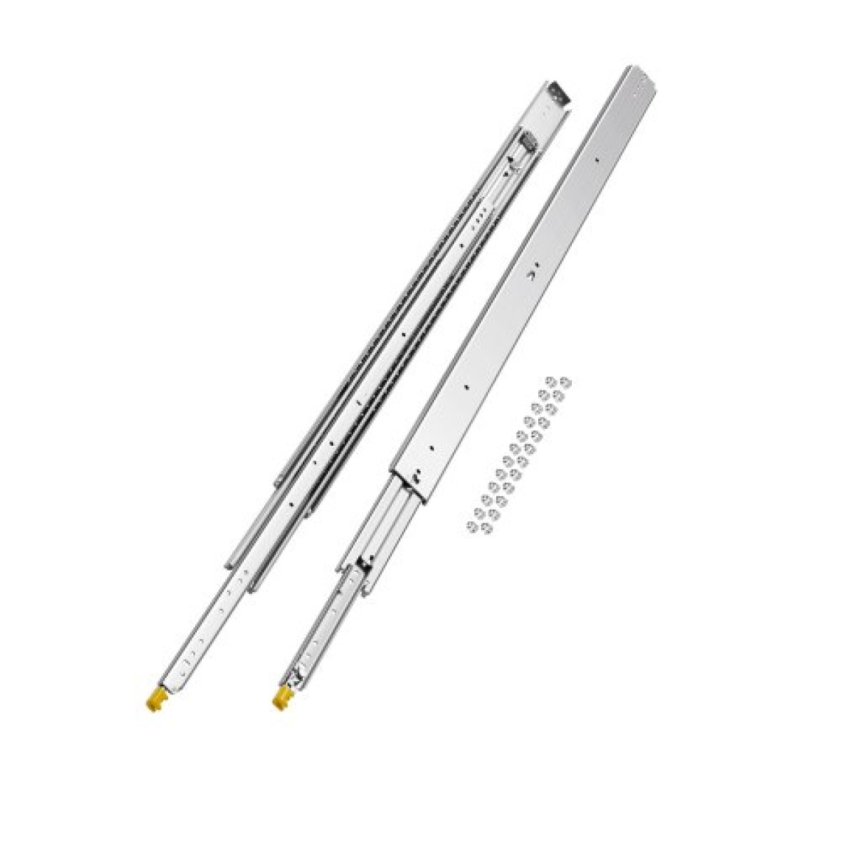 VEVOR 1 Pair Full Extension Slides συρταριών 18 20 22 28 30 32 36 38 40 44 48 52 56 60 in, 500 lbs Χωρητικότητα φορτίου Κλείδωμα συρταριών συρταριών, ρουλεμάν με πλευρική βάση κλειδαριάς Drail