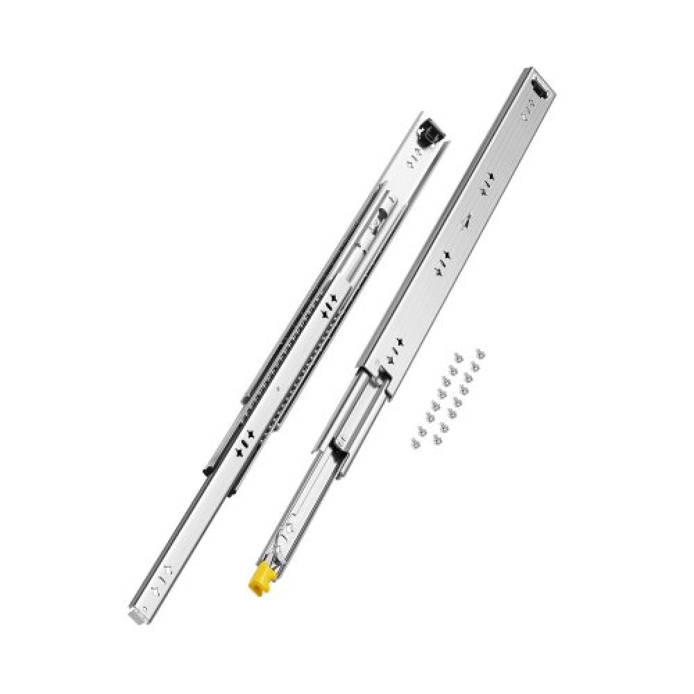 VEVOR 1 Pair Full Extension Slides συρταριών 16 18 20 24 30 35 37.4 59 24 32 36 40 48 60 in, 250 lbs Load Capacity Locking Slides συρταριών, ρουλεμάν με πλευρική βάση κλειδαριάς Drlideil