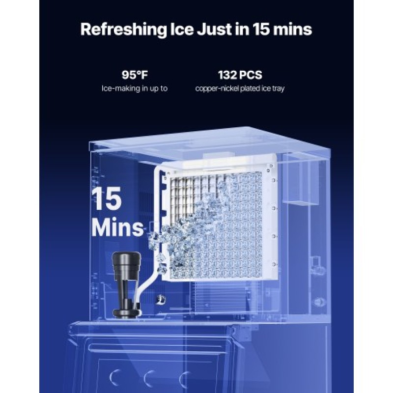 VEVOR Commercial Ice Maker 300 lbs/24 h Αυτοκαθαριζόμενη παγομηχανή - Μόνο κεφαλή