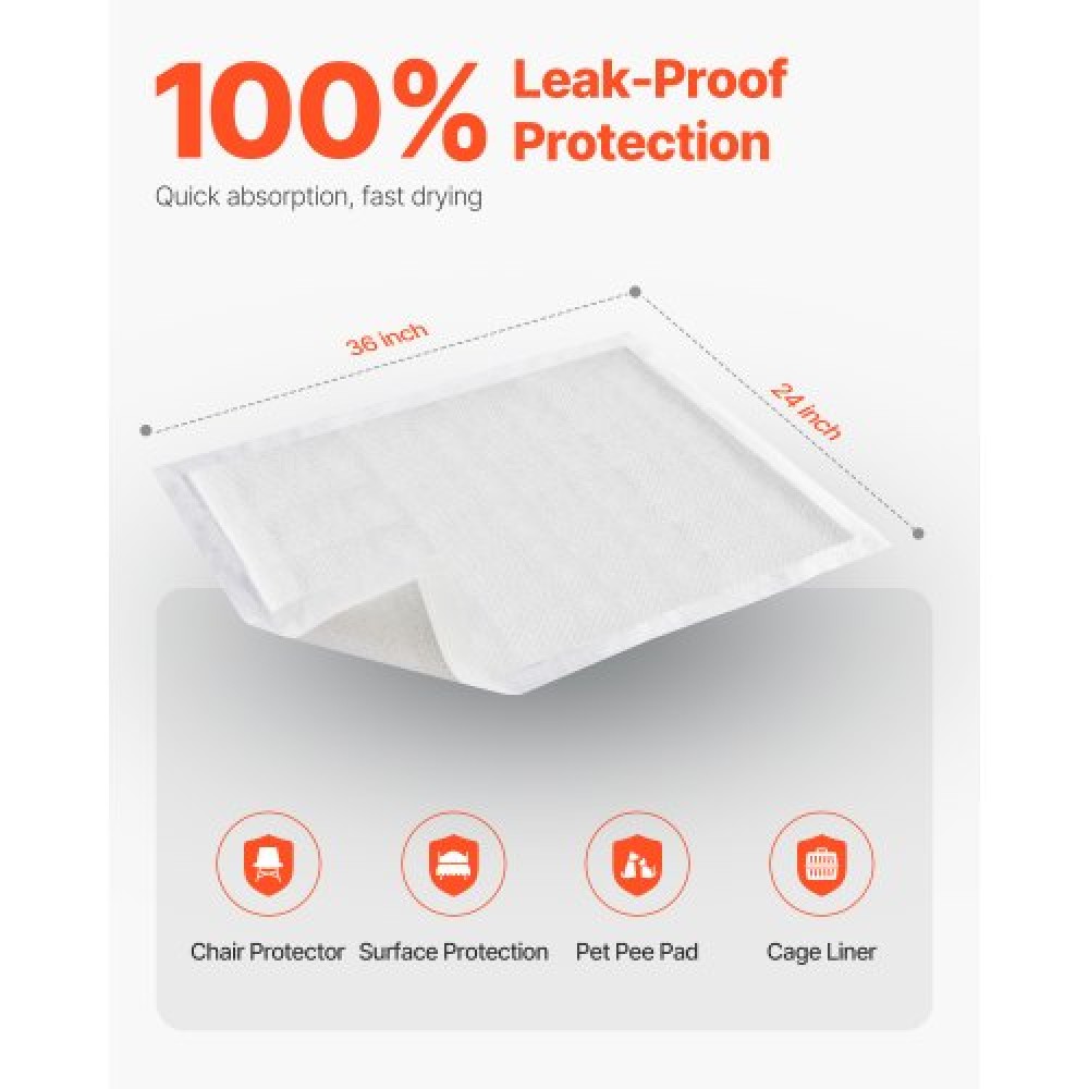 VEVOR Disposable Underpads 30" x 36" Incontinence Bed Pad 70-Pack Bedwetting Pad