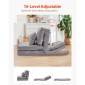 VEVOR Convertible Flip Chair, Καναπές Lazy ρυθμιζόμενου δαπέδου 5 θέσεων, Πτυσσόμενος καναπές κρεβάτι με επένδυση με ρυθμιζόμενο μεταλλικό πλαίσιο και μαξιλάρι, πτυσσόμενος καναπές-κρεβάτι Καρέκλα για σαλόνι υπνοδωμάτιο, γκρι