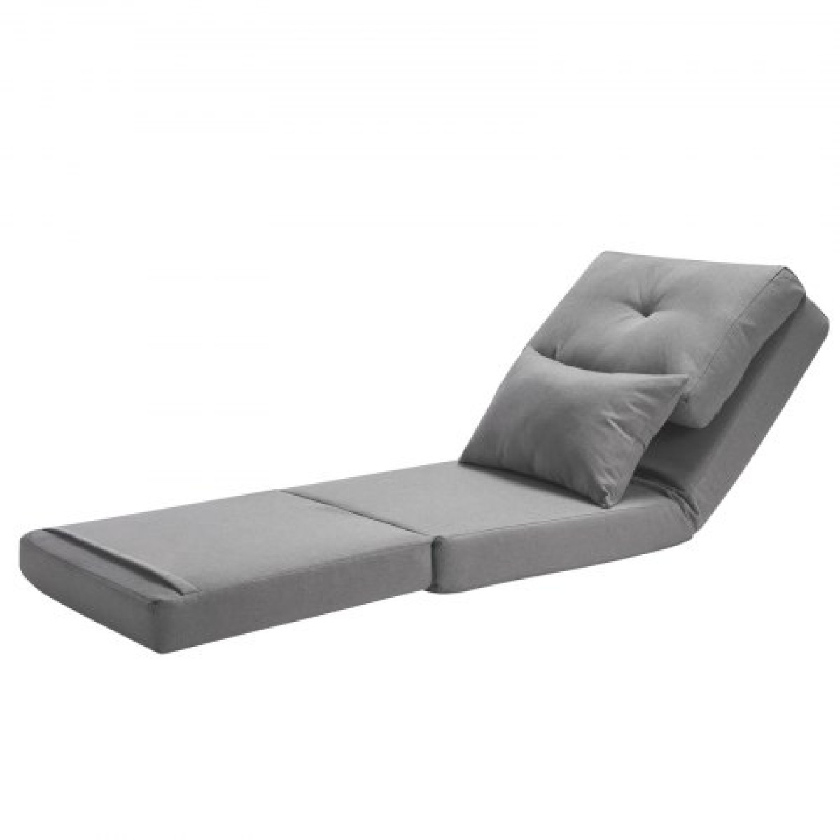 VEVOR Convertible Flip Chair, Καναπές Lazy ρυθμιζόμενου δαπέδου 5 θέσεων, Πτυσσόμενος καναπές κρεβάτι με επένδυση με ρυθμιζόμενο μεταλλικό πλαίσιο και μαξιλάρι, πτυσσόμενος καναπές-κρεβάτι Καρέκλα για σαλόνι υπνοδωμάτιο, γκρι