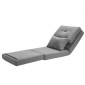 VEVOR Convertible Flip Chair, Καναπές Lazy ρυθμιζόμενου δαπέδου 5 θέσεων, Πτυσσόμενος καναπές κρεβάτι με επένδυση με ρυθμιζόμενο μεταλλικό πλαίσιο και μαξιλάρι, πτυσσόμενος καναπές-κρεβάτι Καρέκλα για σαλόνι υπνοδωμάτιο, γκρι