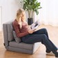VEVOR Convertible Flip Chair, Καναπές Lazy ρυθμιζόμενου δαπέδου 5 θέσεων, Πτυσσόμενος καναπές κρεβάτι με επένδυση με ρυθμιζόμενο μεταλλικό πλαίσιο και μαξιλάρι, πτυσσόμενος καναπές-κρεβάτι Καρέκλα για σαλόνι υπνοδωμάτιο, γκρι