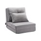 VEVOR Convertible Flip Chair, Καναπές Lazy ρυθμιζόμενου δαπέδου 5 θέσεων, Πτυσσόμενος καναπές κρεβάτι με επένδυση με ρυθμιζόμενο μεταλλικό πλαίσιο και μαξιλάρι, πτυσσόμενος καναπές-κρεβάτι Καρέκλα για σαλόνι υπνοδωμάτιο, γκρι