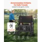 Καρότσι VEVOR Wagon για 4 παιδιά, Push Pull Quad πτυσσόμενο καρότσι με ρυθμιζόμενη λαβή, ζώνη ασφαλείας & αφαιρούμενο κουβούκλιο, καροτσάκι 4 θέσεων για κάμπινγκ, σκούρο γκρι & μαύρο (330LBS Φόρτωση)