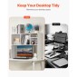 Επιτραπέζιο ράφι VEVOR, 1-Tier Desktop Storage Organizer, 37" x 9,4" x 28,7" ράφι γραφείου αποθήκευσης Ξύλινο ράφι, κάλυμμα επιτραπέζιου ραφιού με αντιολισθητικά πόδια, για γραφείο, σπίτι και κοιτώνα, λευκό