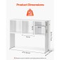 Επιτραπέζιο ράφι VEVOR, 1-Tier Desktop Storage Organizer, 37" x 9,4" x 28,7" ράφι γραφείου αποθήκευσης Ξύλινο ράφι, κάλυμμα επιτραπέζιου ραφιού με αντιολισθητικά πόδια, για γραφείο, σπίτι και κοιτώνα, λευκό