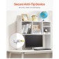 Επιτραπέζιο ράφι VEVOR, 1-Tier Desktop Storage Organizer, 37" x 9,4" x 28,7" ράφι γραφείου αποθήκευσης Ξύλινο ράφι, κάλυμμα επιτραπέζιου ραφιού με αντιολισθητικά πόδια, για γραφείο, σπίτι και κοιτώνα, λευκό