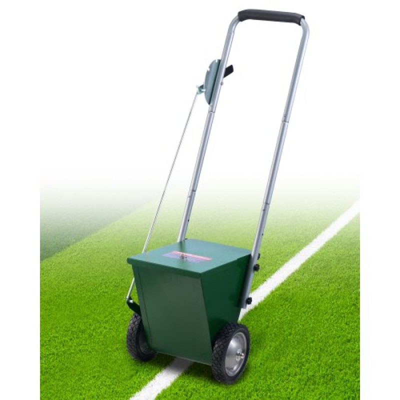 VEVOR Dry Line Marker, 2-Wheel, 2 or 4 in Lines, Field Dry Line Chalker, Ρυθμιζόμενος δείκτης γραμμής, με λαβή ρύθμισης από καουτσούκ, 25 lbs Large Powder Capacity, για Baseball και Softball Infield, Πράσινο