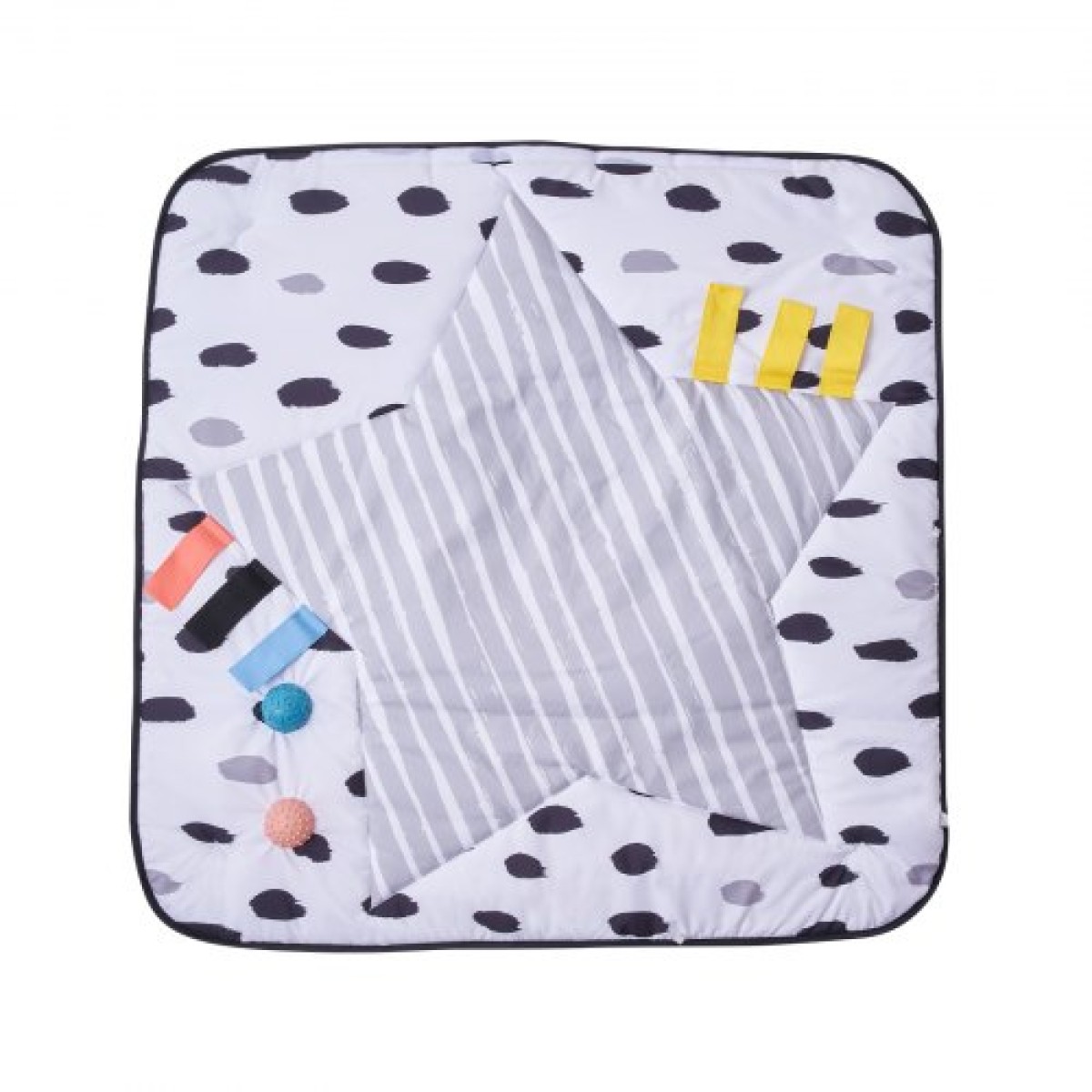 VEVOR Baby Play Gym Mat, Tummy Time Mat με 6 Sensory Toys, Baby Activity Mat με 2 μπάλες αφής & μαλακό ύφασμα για ανάπτυξη αισθητηριακών και κινητικών δεξιοτήτων, βασικό δώρο μωρού για νεογέννητο βρέφος 0-18 μηνών