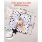 VEVOR Baby Play Gym Mat, Tummy Time Mat με 6 Sensory Toys, Baby Activity Mat με 2 μπάλες αφής & μαλακό ύφασμα για ανάπτυξη αισθητηριακών και κινητικών δεξιοτήτων, βασικό δώρο μωρού για νεογέννητο βρέφος 0-18 μηνών