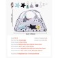 VEVOR Baby Play Gym Mat, Tummy Time Mat με 6 Sensory Toys, Baby Activity Mat με 2 μπάλες αφής & μαλακό ύφασμα για ανάπτυξη αισθητηριακών και κινητικών δεξιοτήτων, βασικό δώρο μωρού για νεογέννητο βρέφος 0-18 μηνών