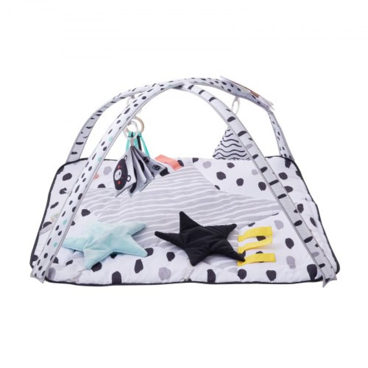 VEVOR Baby Play Gym Mat, Tummy Time Mat με 6 Sensory Toys, Baby Activity Mat με 2 μπάλες αφής & μαλακό ύφασμα για ανάπτυξη αισθητηριακών και κινητικών δεξιοτήτων, βασικό δώρο μωρού για νεογέννητο βρέφος 0-18 μηνών