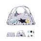 VEVOR Baby Play Gym Mat, Tummy Time Mat με 6 Sensory Toys, Baby Activity Mat με 2 μπάλες αφής & μαλακό ύφασμα για ανάπτυξη αισθητηριακών και κινητικών δεξιοτήτων, βασικό δώρο μωρού για νεογέννητο βρέφος 0-18 μηνών