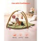 VEVOR Baby Play Gym Mat, Baby Activity Mat με 6 Sensory Toys, Oversize σε σχήμα φύλλου Tummy Time Mat για νεογέννητο βρέφος 0-18 μηνών, βασικό δώρο μωρού για κινητικές δεξιότητες και πρώιμη γνωστική ανάπτυξη
