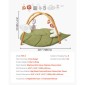 VEVOR Baby Play Gym Mat, Baby Activity Mat με 6 Sensory Toys, Oversize σε σχήμα φύλλου Tummy Time Mat για νεογέννητο βρέφος 0-18 μηνών, βασικό δώρο μωρού για κινητικές δεξιότητες και πρώιμη γνωστική ανάπτυξη