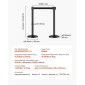 VEVOR Stanchion Post, 4 τεμ. Crowd Control Barrier με 4 ανασυρόμενες ζώνες, Carbon Steel Black Stanchion Post Queue με Sand Injection Hollow Base για θέατρα, πάρτι, γάμους, εκθέσεις, μαύρο