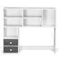 VEVOR Desktop Bookshelf, 3-Tier Desktop Storage Organizer, 37" x 10" x 31,1" ράφι γραφείου αποθήκευσης Ξύλινο ράφι, θήκη για επιτραπέζιο ράφι με δύο υφασμάτινα συρτάρια, για γραφείο, σπίτι και κοιτώνα, λευκό