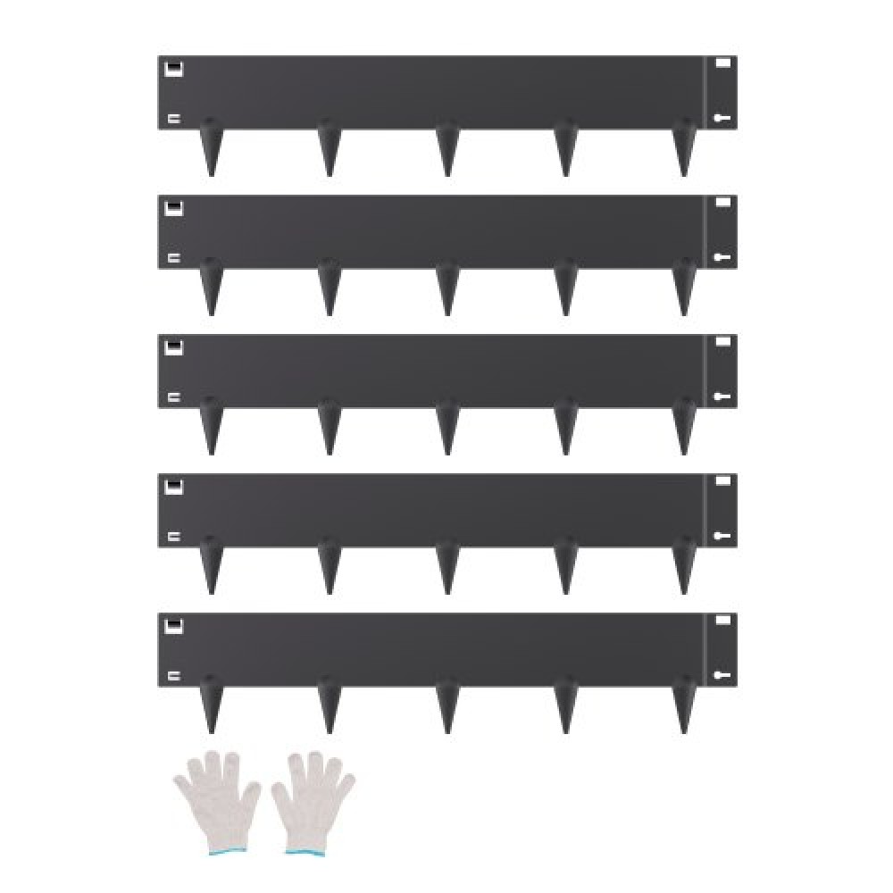 VEVOR Steel Landscape Edge, 5 συσκευασίες 39 x 5 σε ανθεκτικό στη σκουριά μεταλλικό οριζόντιο περιθώριο, εύκαμπτο περίγραμμα κήπου, μπορντούρα γκαζόν βαρέως τύπου, εύκολο στην εγκατάσταση, διαχωριστικό μονοπατιών για αυλή λουλουδιών μαύρο