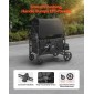 Καρότσι VEVOR Wagon για 4 παιδιά, Push Pull Quad πτυσσόμενο καρότσι με ρυθμιζόμενη λαβή, ζώνη ασφαλείας 5 σημείων & αφαιρούμενο κουβούκλιο, καροτσάκι 4 θέσεων για κάμπινγκ, μαύρο (330LBS Φόρτωση)
