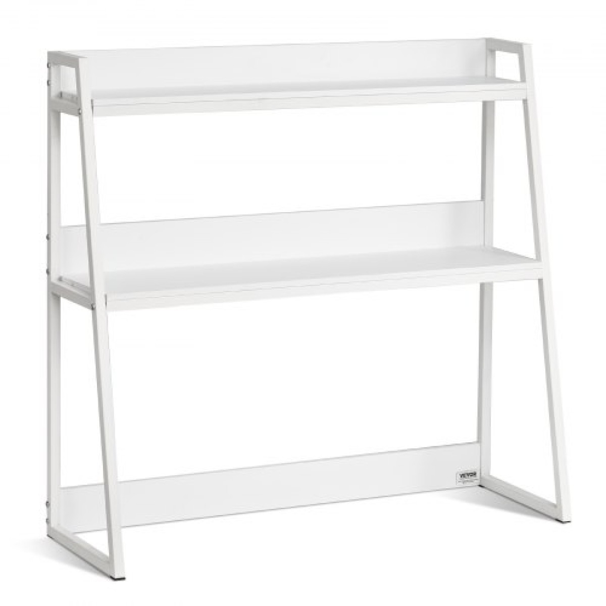 VEVOR Desktop Bookshelf, 2-Tier Desktop Storage Organizer, 37,4" x 12,6" x 35,4" Ράφι οθόνης ραφιών αποθήκευσης γραφείου, κάλυμμα επιτραπέζιου ραφιού με αντιολισθητικά πόδια ποδιών, για γραφείο, σπίτι και κοιτώνα, λευκό