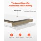 VEVOR Desktop Bookshelf, 2-Tier Desktop Storage Organizer, 37,4" x 12,6" x 35,4" Ράφι οθόνης ραφιών αποθήκευσης γραφείου, κάλυμμα επιτραπέζιου ραφιού με αντιολισθητικά πόδια ποδιών, για γραφείο, σπίτι και κοιτώνα, λευκό
