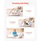 VEVOR Baby Play Gym Mat, Tummy Time Mat με 6 Sensory Toys, Baby Activity Mat with Light-up Musical Rocket Toy για νεογέννητο βρέφος 0-18 μηνών, Βασικό δώρο μωρού για ανάπτυξη αισθητηριακών και κινητικών δεξιοτήτων