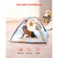 VEVOR Baby Play Gym Mat, Tummy Time Mat με 6 Sensory Toys, Baby Activity Mat with Light-up Musical Rocket Toy για νεογέννητο βρέφος 0-18 μηνών, Βασικό δώρο μωρού για ανάπτυξη αισθητηριακών και κινητικών δεξιοτήτων