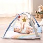 VEVOR Baby Play Gym Mat, Tummy Time Mat με 6 Sensory Toys, Baby Activity Mat with Light-up Musical Rocket Toy για νεογέννητο βρέφος 0-18 μηνών, Βασικό δώρο μωρού για ανάπτυξη αισθητηριακών και κινητικών δεξιοτήτων