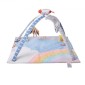 VEVOR Baby Play Gym Mat, Tummy Time Mat με 6 Sensory Toys, Baby Activity Mat with Light-up Musical Rocket Toy για νεογέννητο βρέφος 0-18 μηνών, Βασικό δώρο μωρού για ανάπτυξη αισθητηριακών και κινητικών δεξιοτήτων