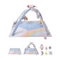 VEVOR Baby Play Gym Mat, Tummy Time Mat με 6 Sensory Toys, Baby Activity Mat with Light-up Musical Rocket Toy για νεογέννητο βρέφος 0-18 μηνών, Βασικό δώρο μωρού για ανάπτυξη αισθητηριακών και κινητικών δεξιοτήτων