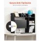 VEVOR Desktop Bookshelf, 2-Tier Desktop Storage Organizer, 37,2" x 9,5" x 28,9" ράφι γραφείου αποθήκευσης Ξύλινο ράφι, κάλυμμα επιτραπέζιου ραφιού με αντιολισθητικά πόδια, για γραφείο, σπίτι και κοιτώνα, μαύρο