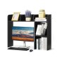 VEVOR Desktop Bookshelf, 2-Tier Desktop Storage Organizer, 37,2" x 9,5" x 28,9" ράφι γραφείου αποθήκευσης Ξύλινο ράφι, κάλυμμα επιτραπέζιου ραφιού με αντιολισθητικά πόδια, για γραφείο, σπίτι και κοιτώνα, μαύρο