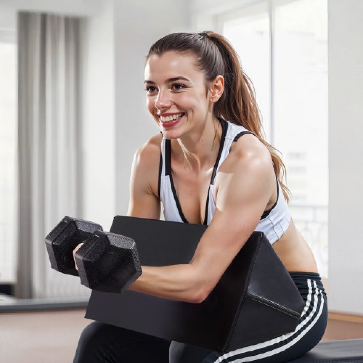 VEVOR Preacher Curl Pad, Φορητό Preacher Pad, Υποστήριξη άσκησης δικεφάλου εξοικονόμησης χώρου, Εξοπλισμός προπόνησης για άρση βαρών από αφρό EVA υψηλής πυκνότητας, απομονωτής υποστήριξης μπούκλας δικέφαλου με μπάρα και αλτήρα για γυμναστήριο στο σπίτι