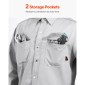 Σακάκι συγκόλλησης VEVOR FR - Μέγεθος XXL, 7oz.Ανθεκτικό στη φλόγα, βαμβακερό τζάκετ συγκόλλησης, Πλένεται στο πλυντήριο, ανθεκτικό στη θερμότητα μπουφάν ασφαλείας με μεταλλικό κουμπί και ρυθμιζόμενη μανσέτα, αξιολόγηση τόξου Meet ATPV 9,2 Cal/cm²