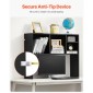 VEVOR Desktop Bookshelf, 1-Tier Desktop Storage Organizer, 37" x 9.4" x 28.7" ράφι γραφείου αποθήκευσης Ξύλινο ράφι, θήκη για επιτραπέζιο ράφι με αντιολισθητικά πόδια, για γραφείο, σπίτι και κοιτώνα, μαύρο