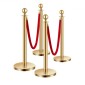 VEVOR Stanchion Post, 4 τεμάχια Crowd Control Barrier Set με 2 Red Velvet Ropes, 5 ft inox Gold Stanchion Post Queue with Sand Injection Hollow Base για θέατρο, πάρτι, γάμους, έκθεση