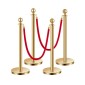 VEVOR Stanchion Post, 4 τεμάχια Crowd Control Barrier Set με 2 Red Velvet Ropes, 5 ft inox Gold Stanchion Post Queue with Sand Injection Hollow Base για θέατρο, πάρτι, γάμους, έκθεση