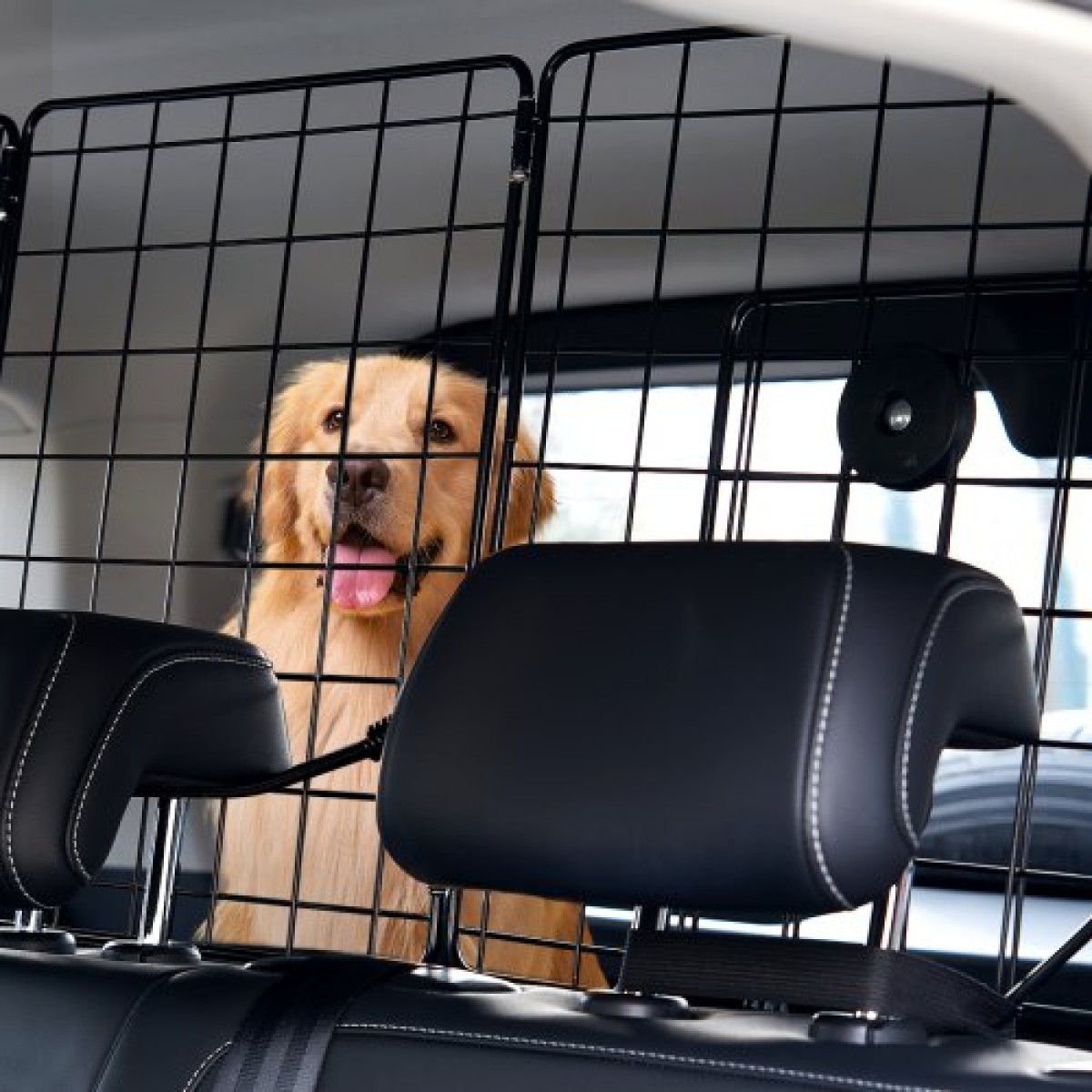 Φράγμα αυτοκινήτου VEVOR Dog, 36,6"-60" Ρυθμιζόμενο διαχωριστικό αυτοκινήτου για χώρο φόρτωσης πορτμπαγκάζ, βαρέως τύπου συρμάτινο δίχτυ για σκύλους βαρέως τύπου πίσω καθίσματος, φράγμα κατοικίδιων οχημάτων για σεντάν, φορτηγά και SUV