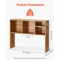 VEVOR Desktop Bookshelf, 1-Tier Wood Desktop Storage Organizer, 37" x 9.4" x 28.7" ράφι αποθήκευσης γραφείου, ξύλινο ράφι, θήκη για επιτραπέζια βιβλιοθήκη με αντιολισθητικά μαξιλαράκια ποδιών, για γραφείο, σπίτι και κοιτώνα