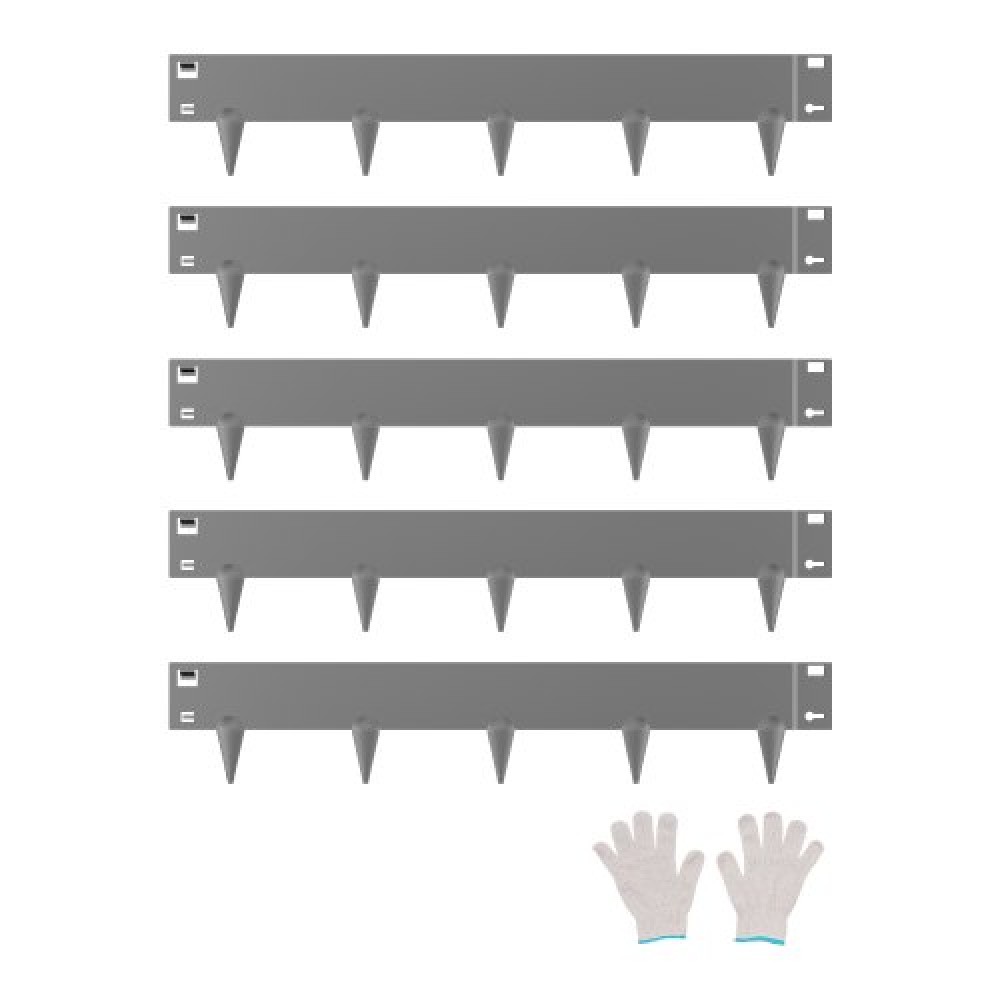 VEVOR Steel Landscape Edge, 5 συσκευασίες 39 x 4 σε ανθεκτικό στη σκουριά μεταλλικό οριζόντιο περιθώριο, εύκαμπτο περίγραμμα κήπου, μπορντούρα γκαζόν βαρέως τύπου, εύκολο στην εγκατάσταση, διαχωριστικό μονοπατιού για αυλή λουλουδιών σκούρο γκρι