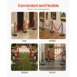 VEVOR Stanchion Post, 6 Pcs Crowd Control Barrier με 4 Red Velvet Ropes, 5 ft inox Stanchion Post Queue with Sand Injection Hollow Base for Theatre, Party, Wedding, Exhibition