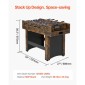 VEVOR 3-σε-1 Combo Σετ τραπεζιού παιχνιδιών, Τραπέζι Air Hockey 54", Τραπέζι πολλαπλών συνδυασμών με Air Hockey, Ping Pong, Foosball, Pushers & Pucks, Air Powered Arcade Arcade Τραπέζι για Οικογενειακό Δωμάτιο Παιχνιδιού Γραφείο