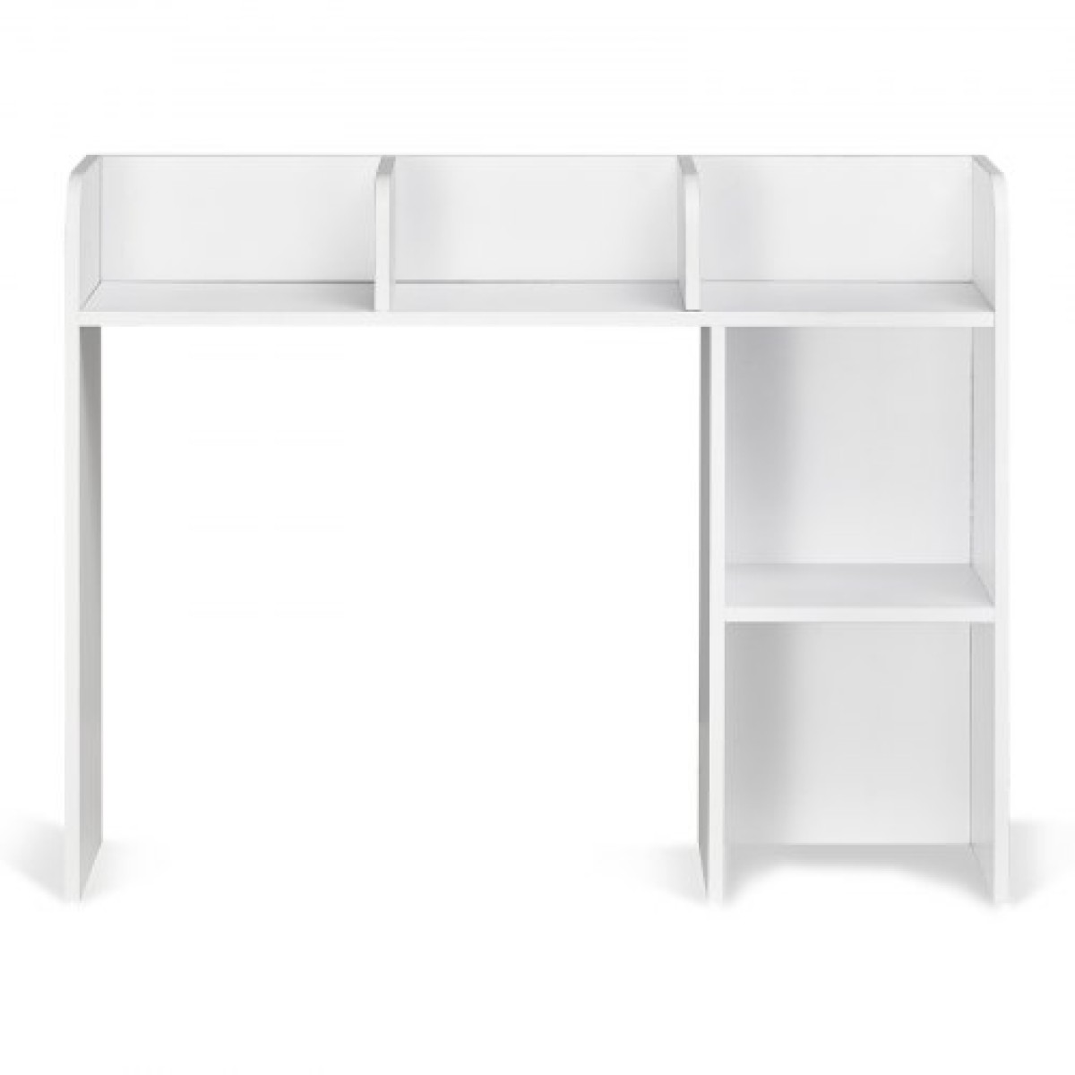 VEVOR Desktop Bookshelf, 2-Tier Desktop Storage Organizer, 37,2" x 9,5" x 28,9" ράφι γραφείου αποθήκευσης ξύλινο ράφι, επιτραπέζιο κάλυμμα ραφιών με αντιολισθητικά πόδια, για γραφείο, σπίτι και κοιτώνα, λευκό